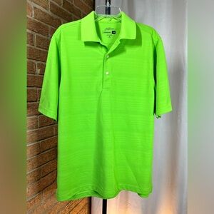 Jack Nicklaus Performance lime green activewear polo - medium